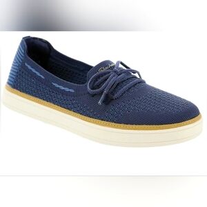 Skechers 8 Loafers Coastal Drive Boat Canvas Shoes Memory Foam Sole